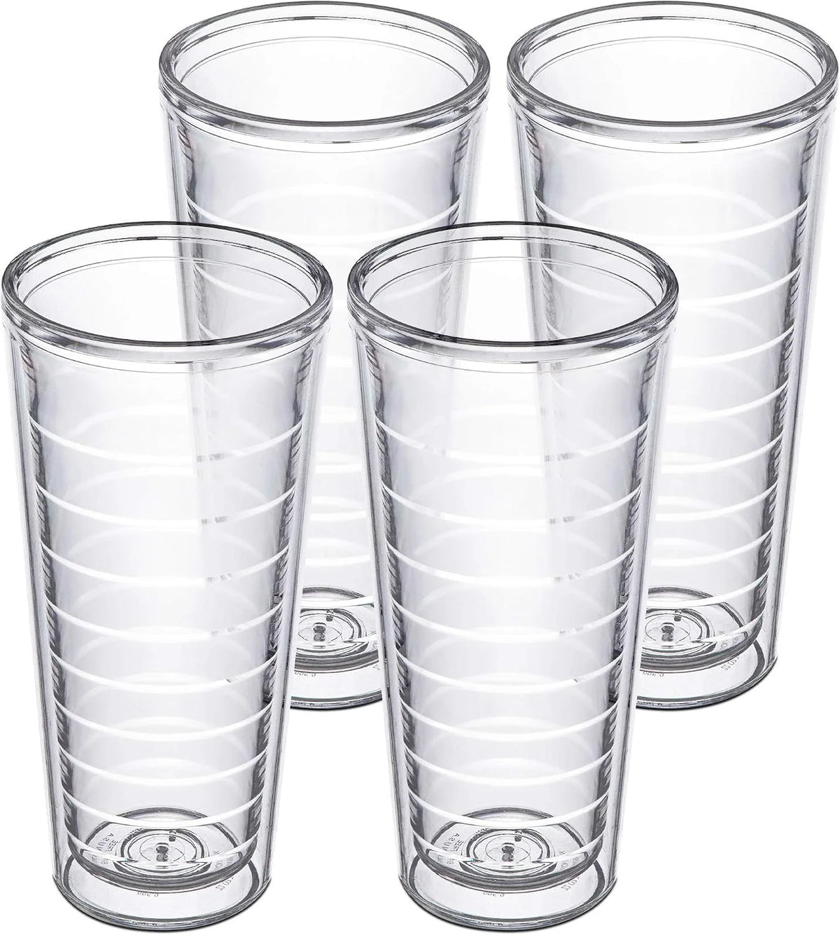 Insulated Drinking Glasses 16oz 2-pack - Great for Iced Coffee & Hot Drinks