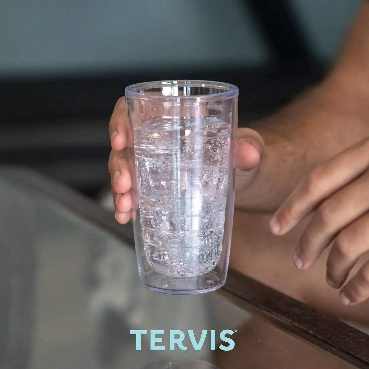 Tervis Blue Sequins Mermaid Made in USA Double Walled Insulated Tumbler Cup Keeps Drinks Cold & Hot, 16oz Mug, Unlidded