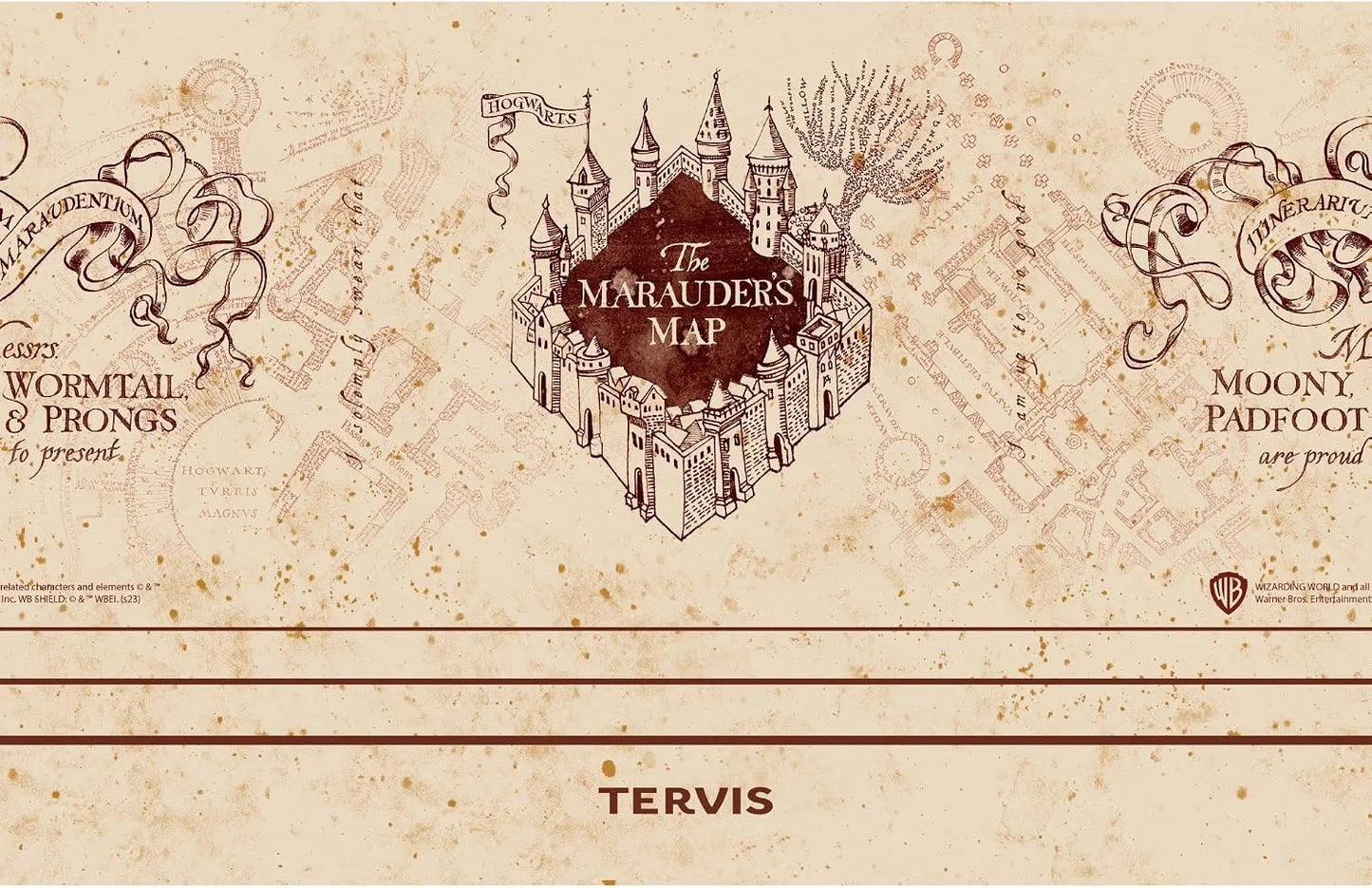 Tervis Harry Potter The Marauder's Map Made in USA Double Walled Insulated Tumbler Travel Cup Keeps Drinks Cold & Hot, 24oz Venture Lite Water Bottle, Classic