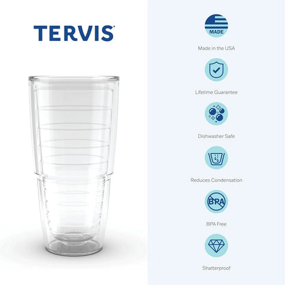Tervis Blue Sequins Mermaid Made in USA Double Walled Insulated Tumbler Cup Keeps Drinks Cold & Hot, 16oz Mug, Unlidded