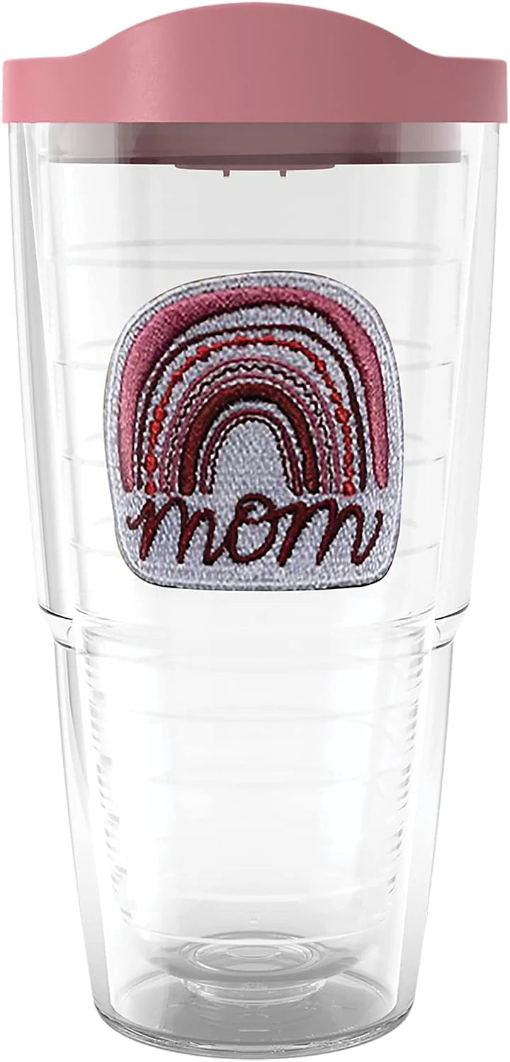 Tervis Boho Mom Rainbow Made in USA Double Walled Insulated Tumbler Cup Keeps Drinks Cold & Hot, 24oz, Classic