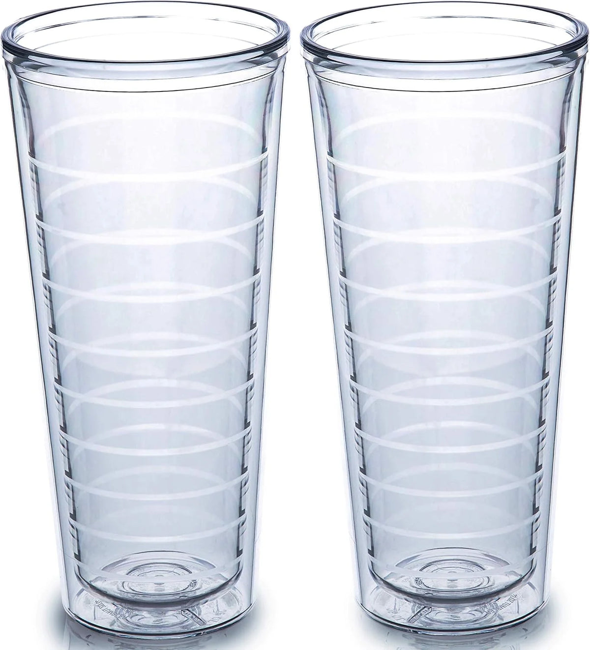 Insulated Drinking Glasses 16oz 2-pack - Great for Iced Coffee & Hot Drinks