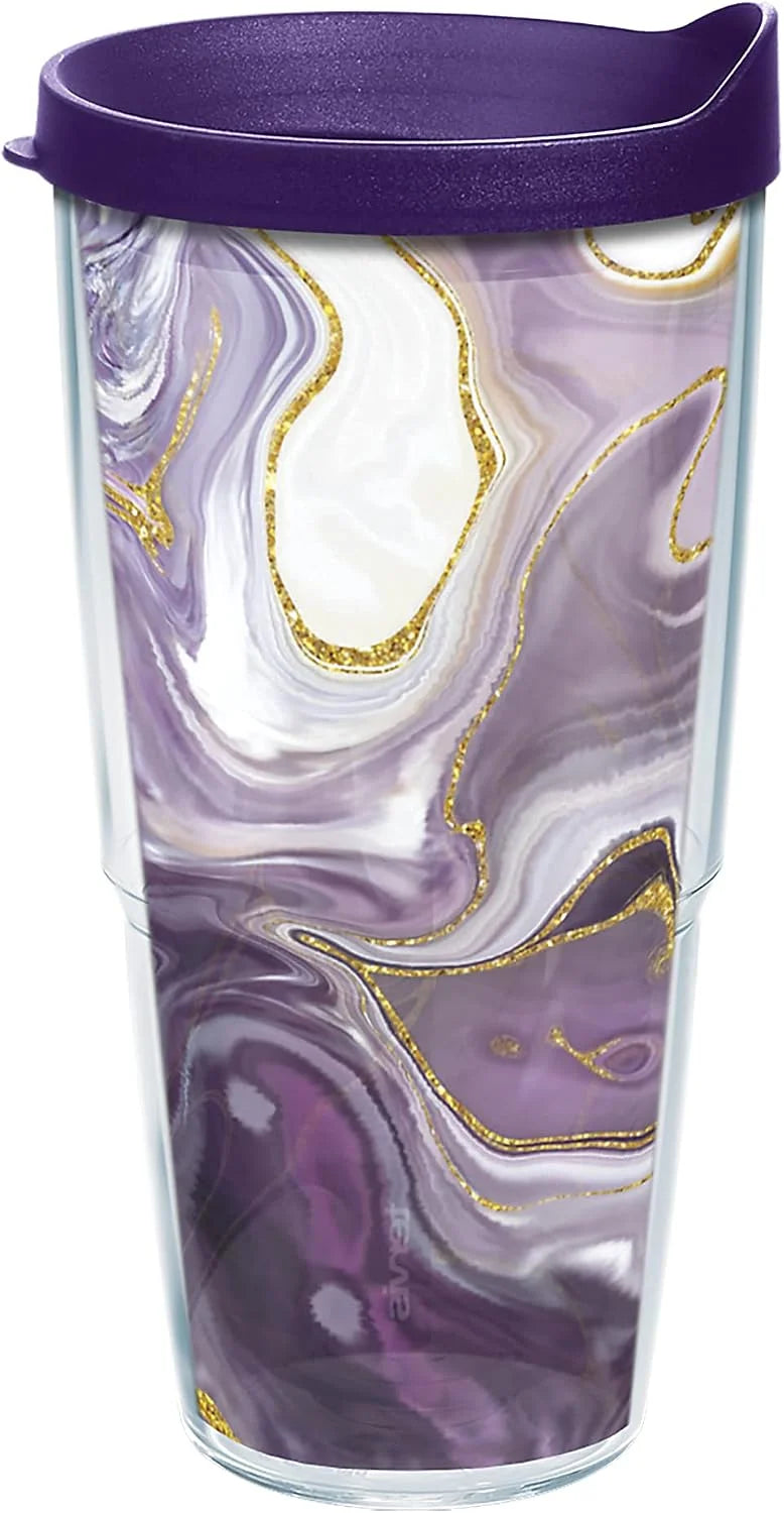 Tervis Marble - Alexandrite Made in USA Double Walled Insulated Tumbler Travel Cup Keeps Drinks Cold & Hot, 16oz, Classic