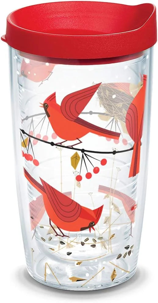 Tervis 1318345 Cardinals Insulated Tumbler with Wrap and Lid 24 oz - Tritan Clear