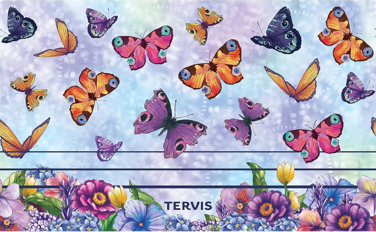 Tervis Traveler Traveler Butterfly Garden Triple Walled Insulated Tumbler Travel Cup Keeps Drinks Cold & Hot, 20oz, Stainless Steel