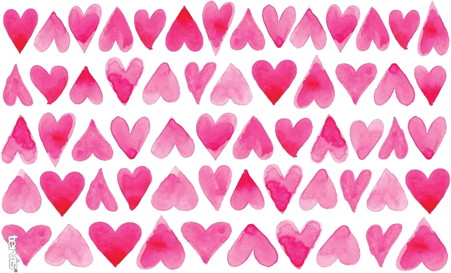 Tervis Valentine's Day Pink Hearts All Over Made in USA Double Walled Insulated Tumbler Travel Cup Keeps Drinks Cold & Hot, 24oz, Clear