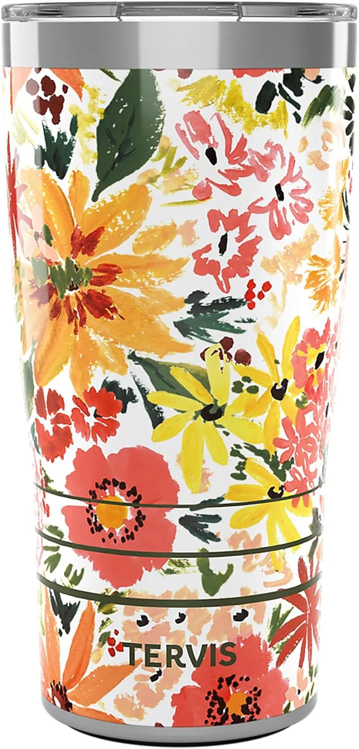 Tervis Sara Berrenson - Atlantica Collection Made in USA Double Walled Insulated Tumbler Travel Cup Keeps Drinks Cold & Hot, 24oz, Lobster
