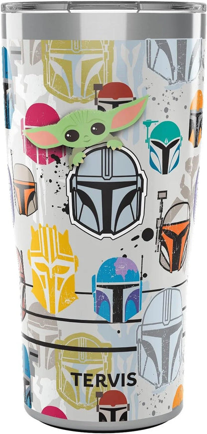 Tervis Star Wars - Mandalorian - Peekaboo Made in USA Double Walled Insulated Tumbler Travel Cup Keeps Drinks Cold & Hot, 16oz, Classic