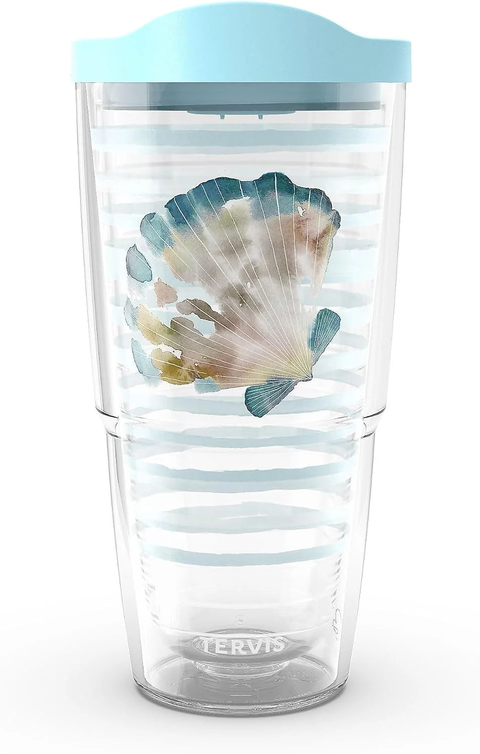 Tervis Sara Berrenson - Atlantica Collection Made in USA Double Walled Insulated Tumbler Travel Cup Keeps Drinks Cold & Hot, 24oz, Lobster