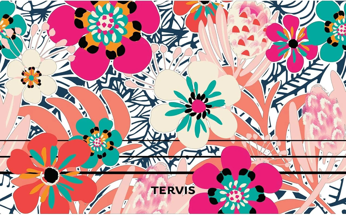 Tervis Traveler Bright Wild Blooms Triple Walled Insulated Tumbler Travel Cup Keeps Drinks Cold & Hot, 30oz, Stainless Steel