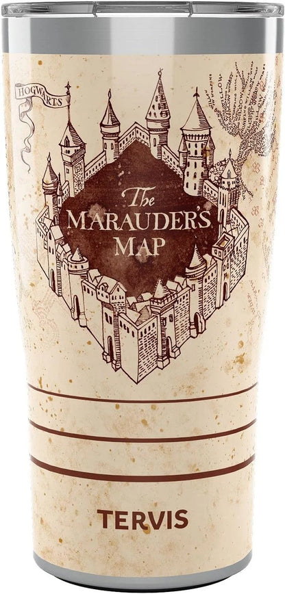 Tervis Harry Potter The Marauder's Map Made in USA Double Walled Insulated Tumbler Travel Cup Keeps Drinks Cold & Hot, 24oz Venture Lite Water Bottle, Classic