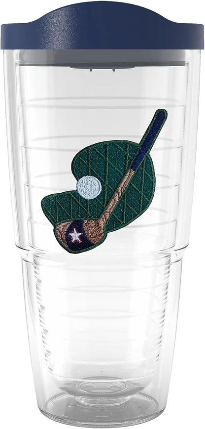 Tervis Golf Drive Time Made in USA Double Walled Insulated Tumbler Travel Cup Keeps Drinks Cold & Hot, 16oz Mug, Classic