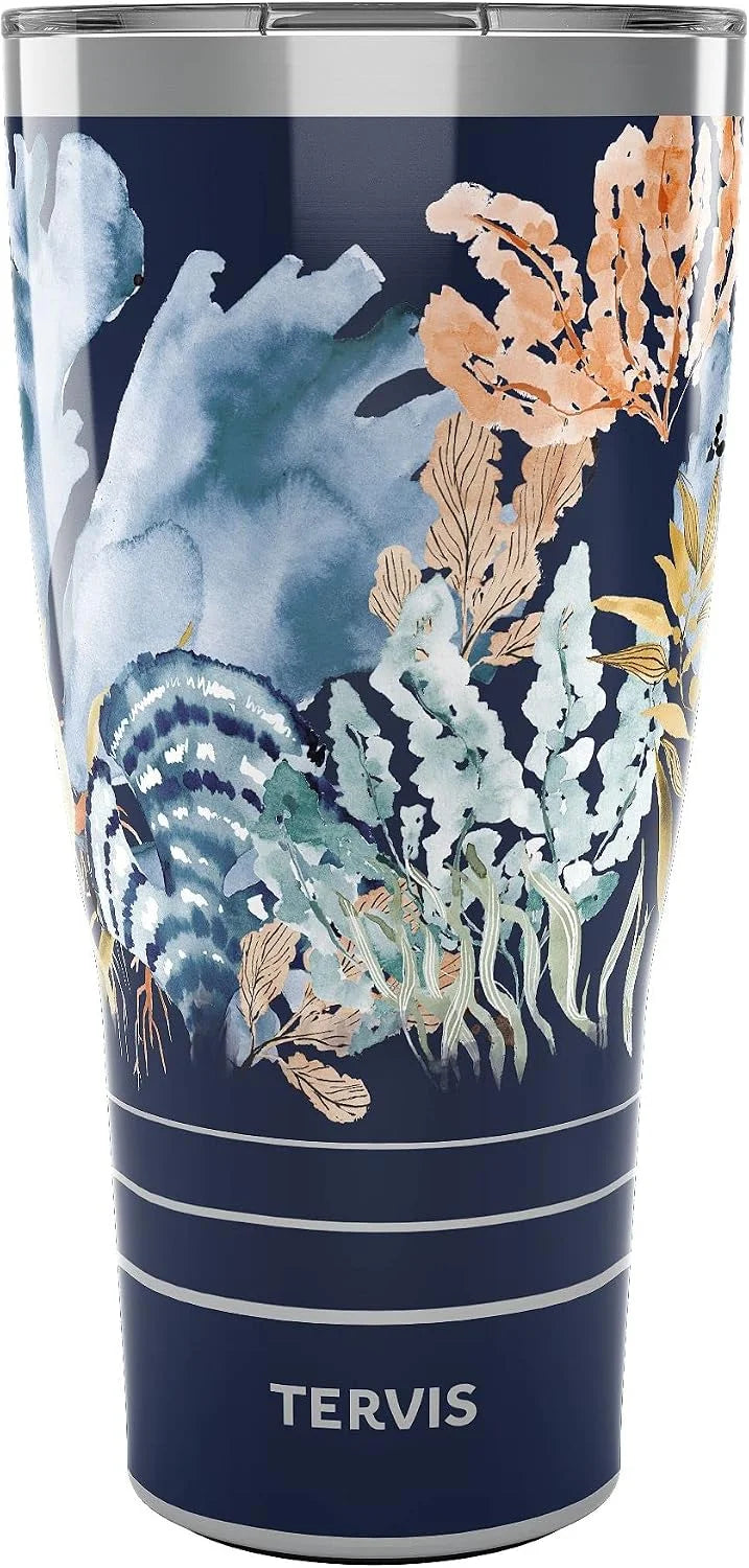 Tervis Sara Berrenson - Atlantica Collection Made in USA Double Walled Insulated Tumbler Travel Cup Keeps Drinks Cold & Hot, 24oz, Lobster