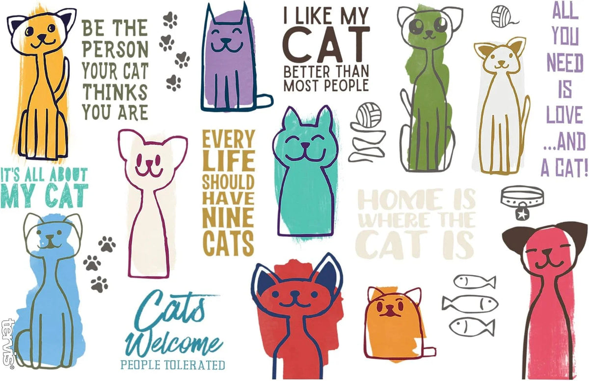 Tervis Cat Sayings Made in USA Double Walled Insulated Tumbler Travel Cup Keeps Drinks Cold & Hot, 16oz, Classic
