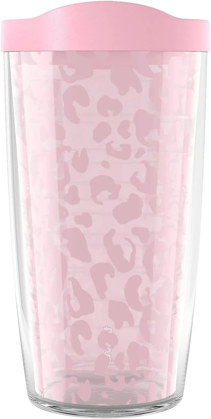 Tervis Leopard Collection Made in USA Double Walled Insulated Tumbler Travel Cup Keeps Drinks Cold & Hot, 24oz, Frost