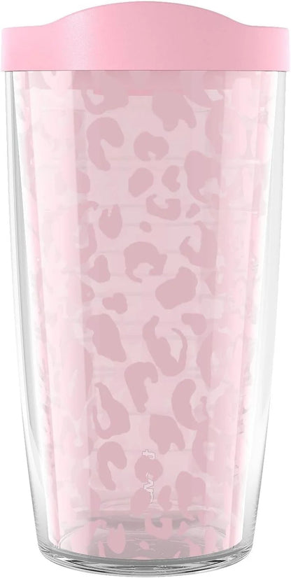 Tervis Leopard Collection Made in USA Double Walled Insulated Tumbler Travel Cup Keeps Drinks Cold & Hot, 24oz, Frost