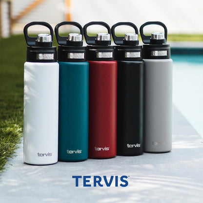 Tervis Powder Coated Stainless Steel Triple Walled Insulated Tumbler Travel Cup Keeps Drinks Cold & Hot, 30oz Legacy, Onyx Shadow