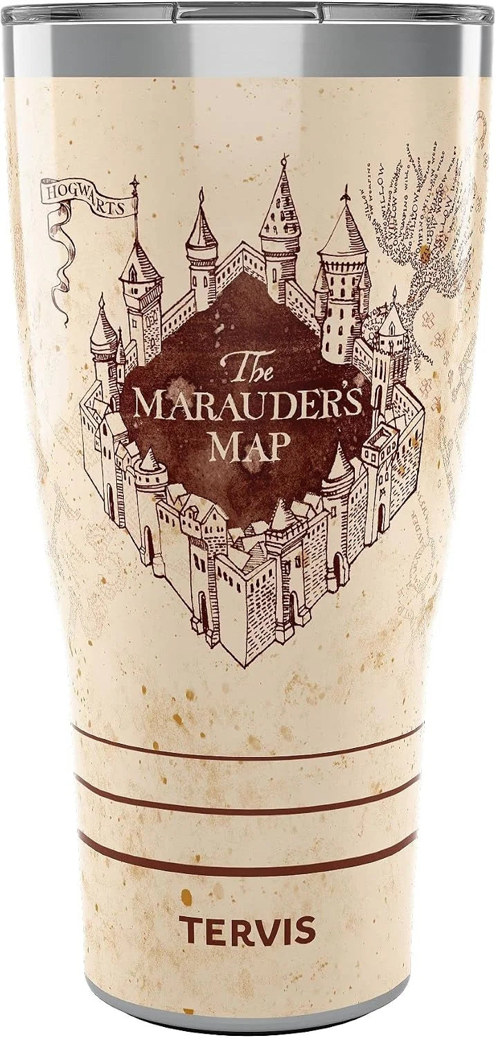 Tervis Harry Potter The Marauder's Map Made in USA Double Walled Insulated Tumbler Travel Cup Keeps Drinks Cold & Hot, 24oz Venture Lite Water Bottle, Classic