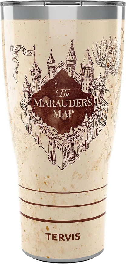 Tervis Harry Potter The Marauder's Map Made in USA Double Walled Insulated Tumbler Travel Cup Keeps Drinks Cold & Hot, 24oz Venture Lite Water Bottle, Classic