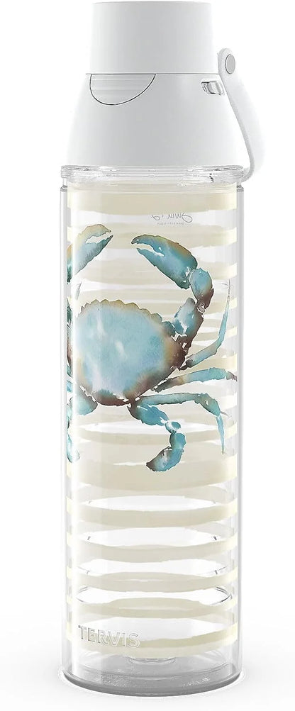 Tervis Sara Berrenson - Atlantica Collection Made in USA Double Walled Insulated Tumbler Travel Cup Keeps Drinks Cold & Hot, 24oz, Lobster