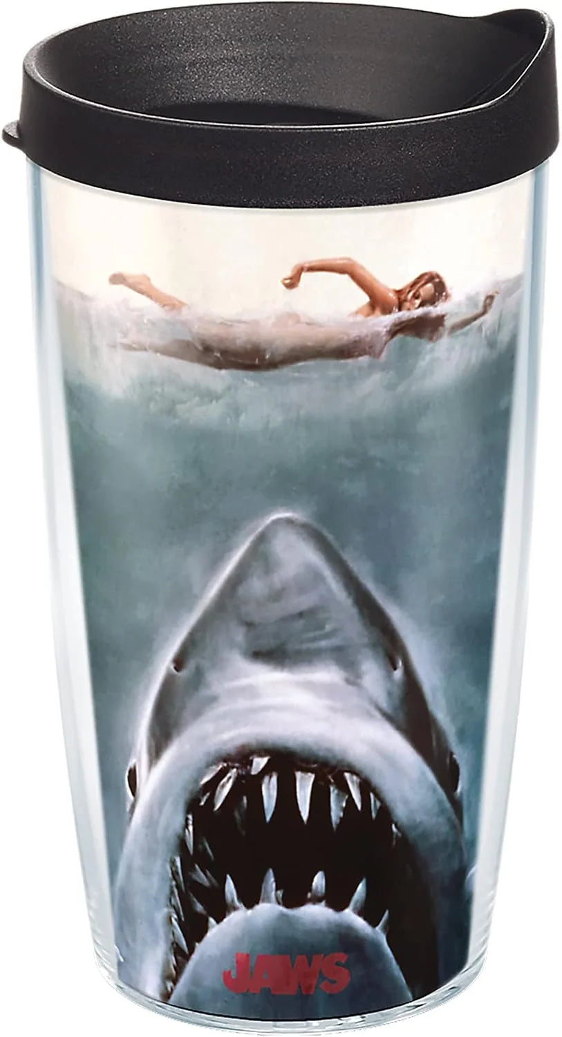 Tervis Traveler Universal Jaws Triple Walled Insulated Tumbler Travel Cup Keeps Drinks Cold & Hot, 20oz, Stainless Steel