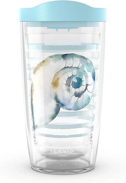 Tervis Sara Berrenson - Atlantica Collection Made in USA Double Walled Insulated Tumbler Travel Cup Keeps Drinks Cold & Hot, 24oz, Lobster