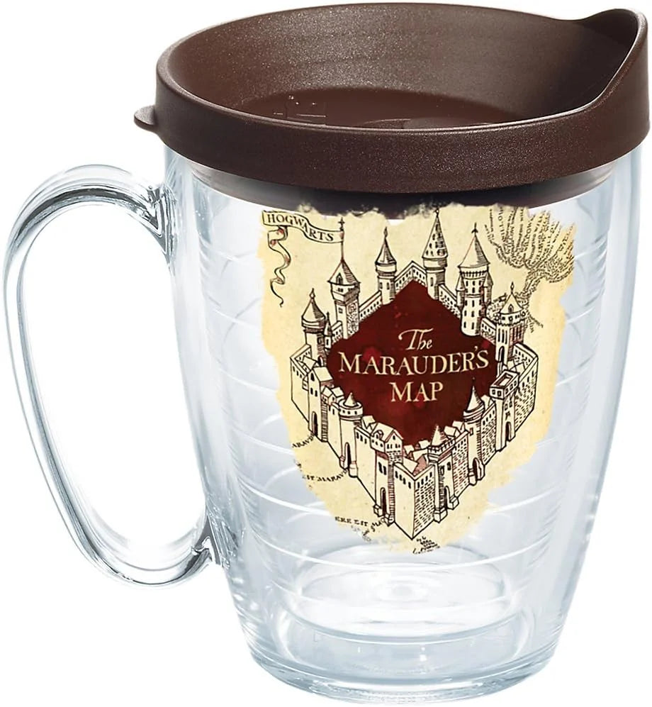 Tervis Harry Potter The Marauder's Map Made in USA Double Walled Insulated Tumbler Travel Cup Keeps Drinks Cold & Hot, 24oz Venture Lite Water Bottle, Classic
