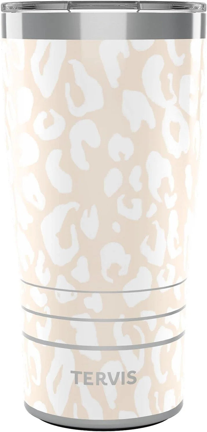 Tervis Leopard Collection Made in USA Double Walled Insulated Tumbler Travel Cup Keeps Drinks Cold & Hot, 24oz, Frost