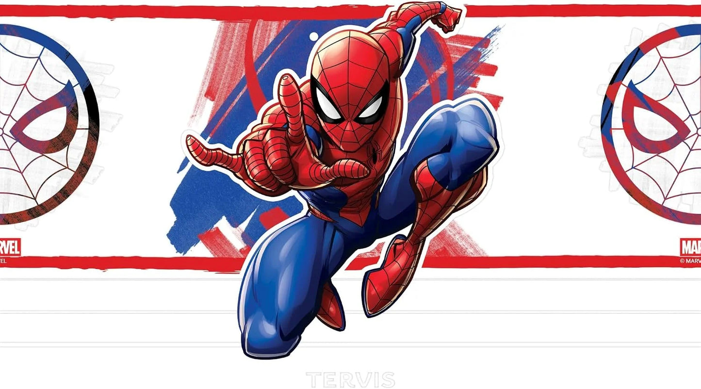 Tervis Traveler Marvel Spider-Man Iconic Triple Walled Insulated Tumbler Travel Cup Keeps Drinks Cold & Hot, 20oz, Stainless Steel