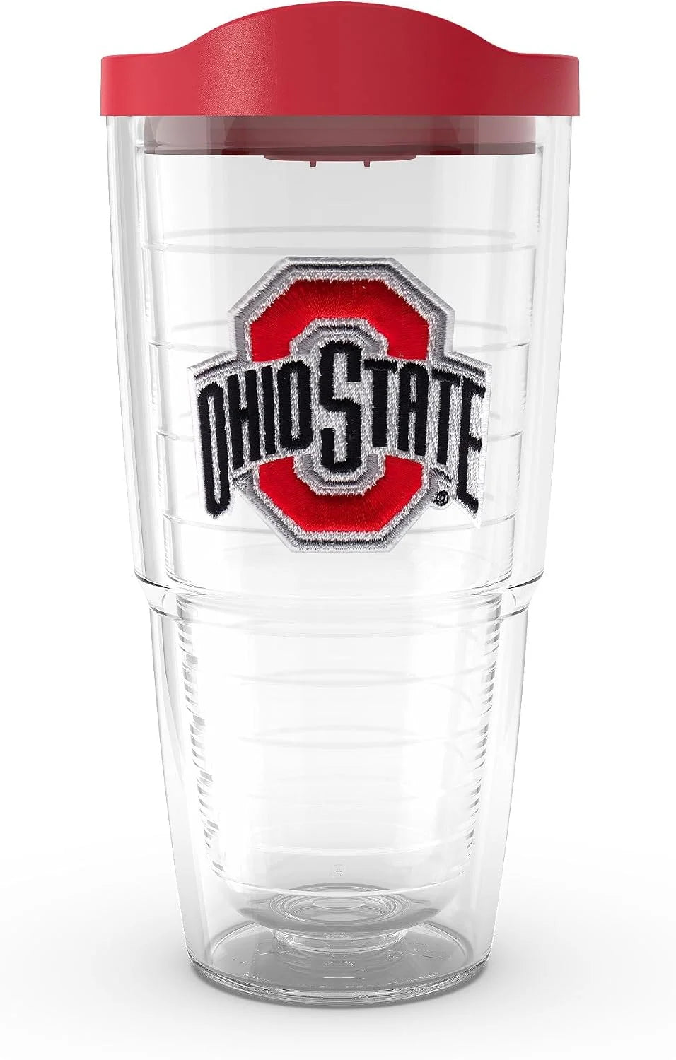 Tervis Plastic Made in USA Double Walled Ohio State Buckeyes Insulated Tumbler Cup Keeps Drinks Cold & Hot, 16oz, Emblem