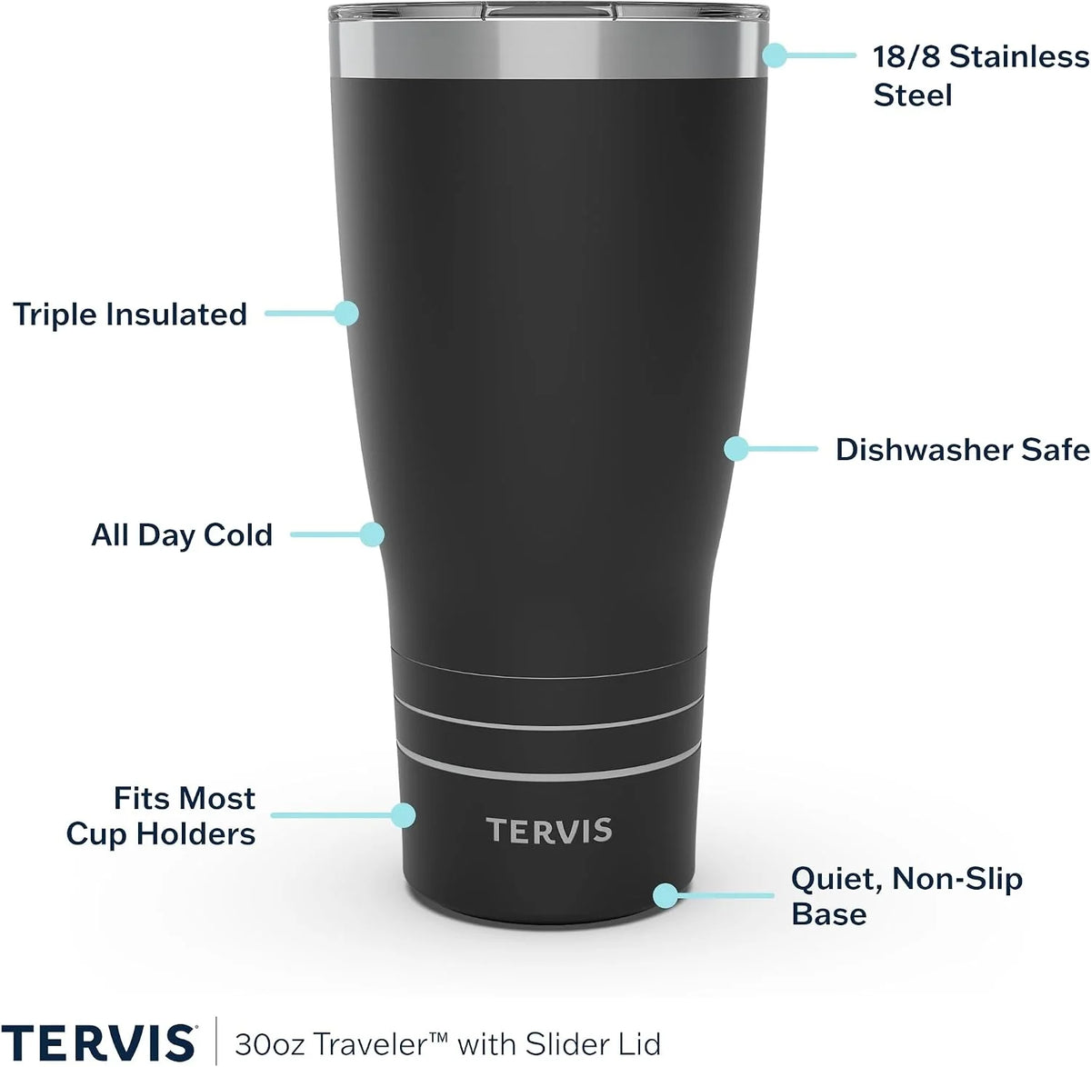Tervis Sara Berrenson - Atlantica Collection Made in USA Double Walled Insulated Tumbler Travel Cup Keeps Drinks Cold & Hot, 24oz, Lobster
