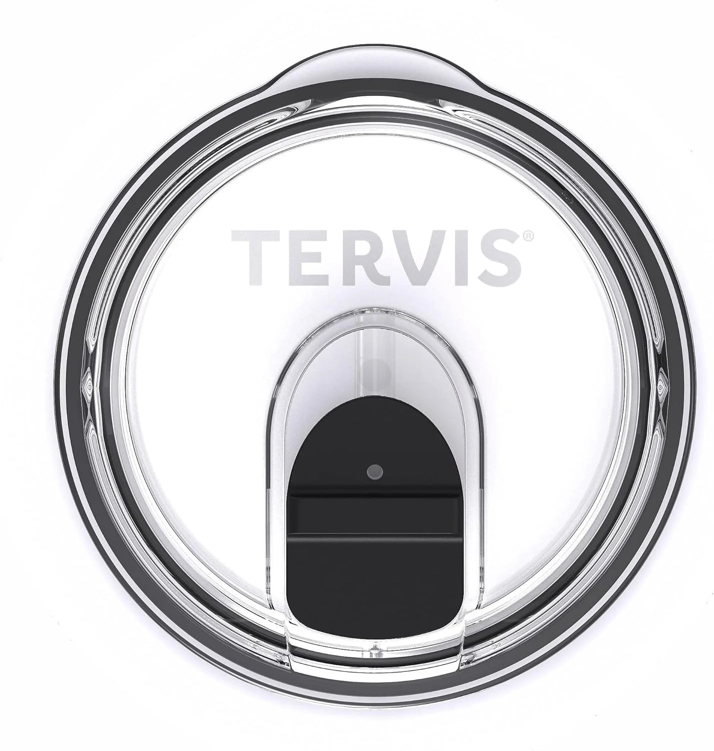 Tervis Slider Lid Made in USA Double Walled Insulated Tumbler Travel Cup Keeps Drinks Cold & Hot, Fits 12 & 20oz Stainless Steel, Clear
