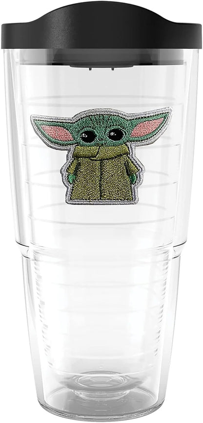 Tervis Venture Lite Star Wars - Mandalorian - Grogu Made in USA Double Walled Insulated Tumbler Travel Cup Keeps Drinks Cold & Hot, 24oz Water Bottle, Classic