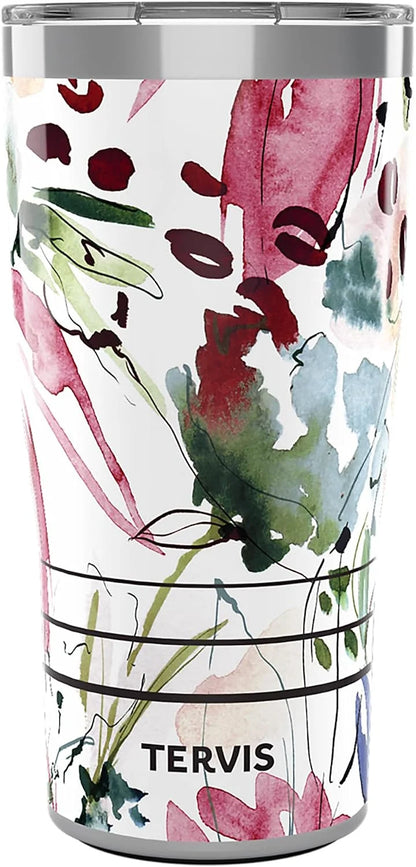 Tervis Sara Berrenson - Atlantica Collection Made in USA Double Walled Insulated Tumbler Travel Cup Keeps Drinks Cold & Hot, 24oz, Lobster