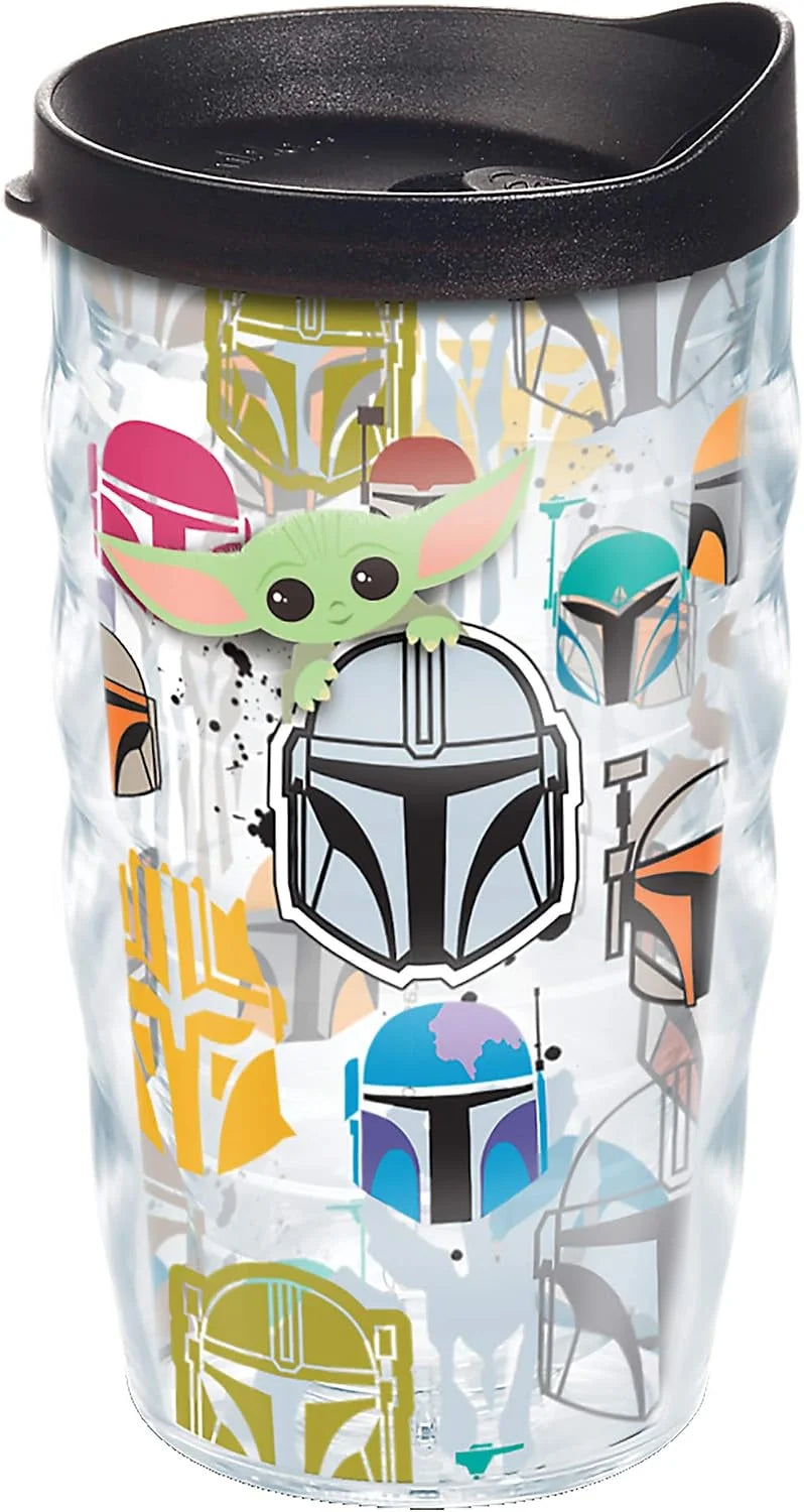 Tervis Star Wars - Mandalorian - Peekaboo Made in USA Double Walled Insulated Tumbler Travel Cup Keeps Drinks Cold & Hot, 16oz, Classic