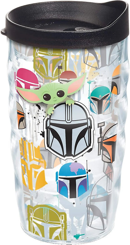 Tervis Star Wars - Mandalorian - Peekaboo Made in USA Double Walled Insulated Tumbler Travel Cup Keeps Drinks Cold & Hot, 16oz, Classic