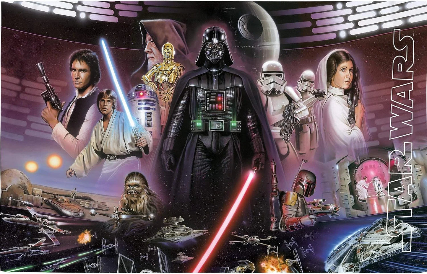 Tervis Star Wars Collage Made in USA Double Walled Insulated Tumbler Travel Cup Keeps Drinks Cold & Hot, 24oz, Classic, 1 Count (Pack of 1)