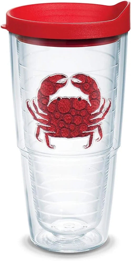TERVIS Tumbler, 16-Ounce, "Red Crab", Clear - 1097042