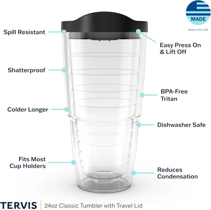 Tervis Freshwater Fish and Lures Made in USA Double Walled Insulated Tumbler Travel Cup Keeps Drinks Cold & Hot, 24oz, Classic