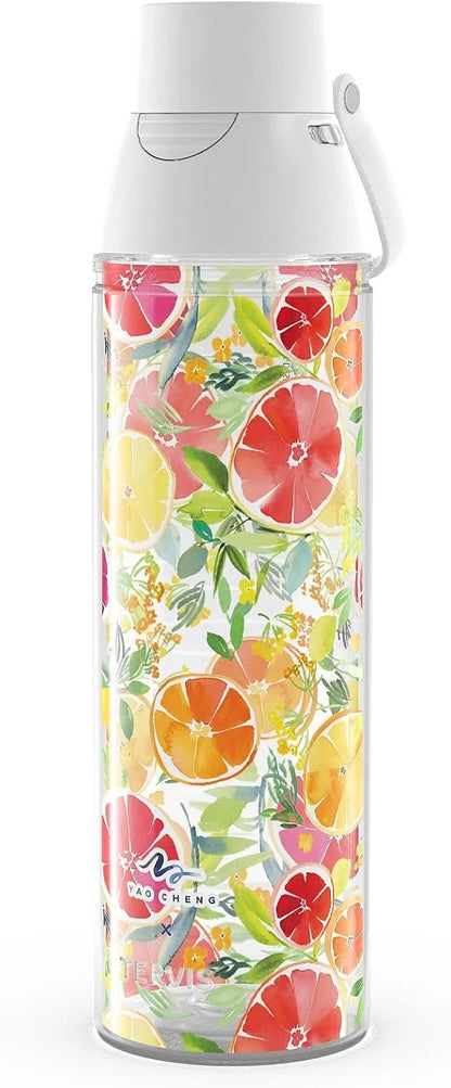 Tervis Yao Cheng - Citrus Made in USA Double Walled Insulated Tumbler Travel Cup Keeps Drinks Cold & Hot, 16oz, Classic