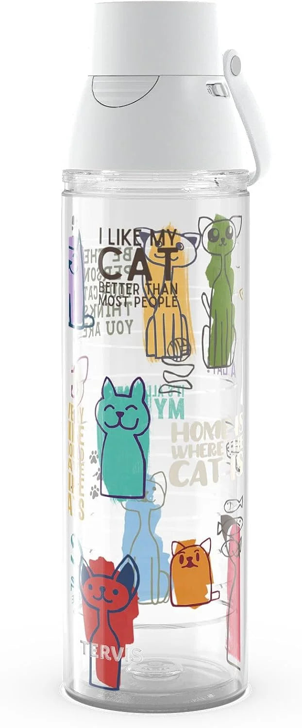 Tervis Cat Sayings Made in USA Double Walled Insulated Tumbler Travel Cup Keeps Drinks Cold & Hot, 16oz, Classic