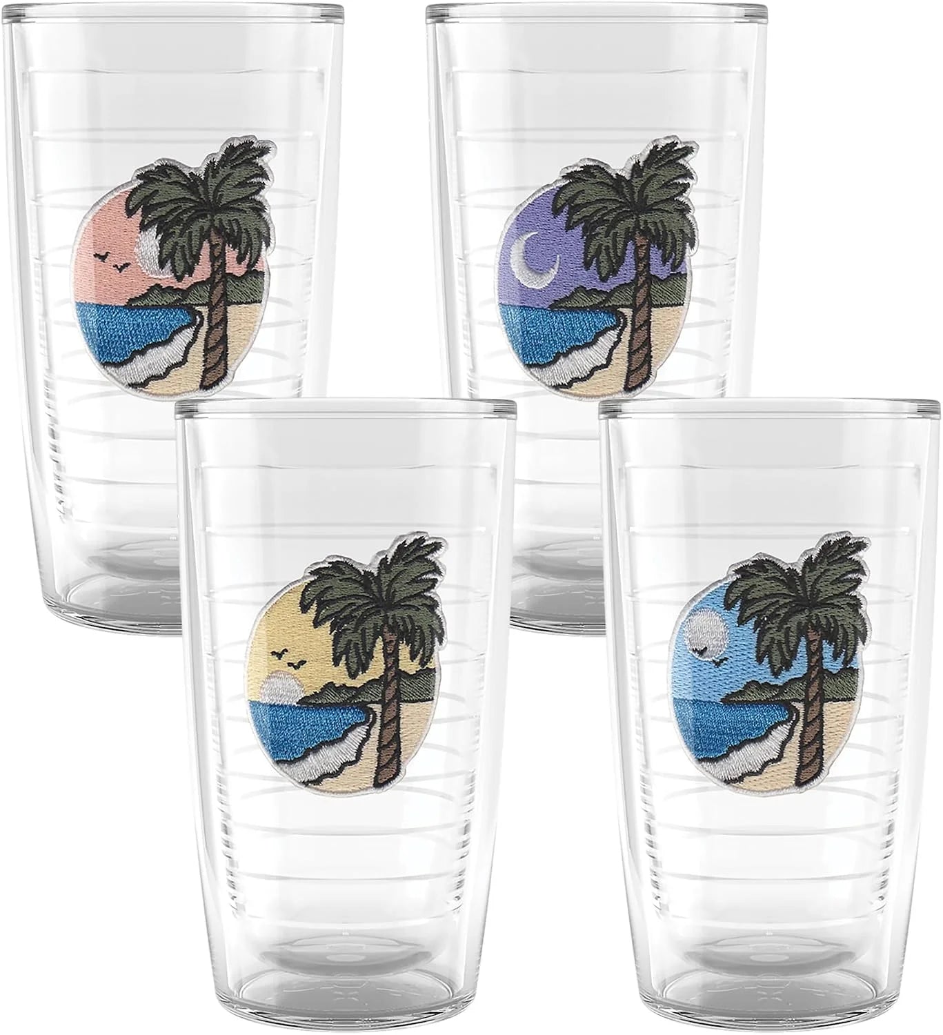 Tervis A Day In The Tropics Made in USA Double Walled Insulated Tumbler Travel Cup Keeps Drinks Cold & Hot, 24oz, Sundown