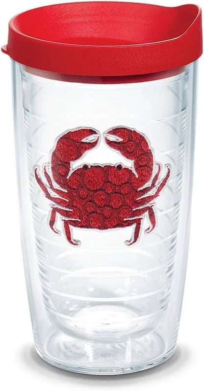 TERVIS Tumbler, 16-Ounce, "Red Crab", Clear - 1097042