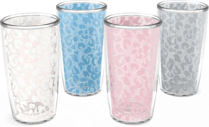 Tervis Leopard Collection Made in USA Double Walled Insulated Tumbler Travel Cup Keeps Drinks Cold & Hot, 24oz, Frost