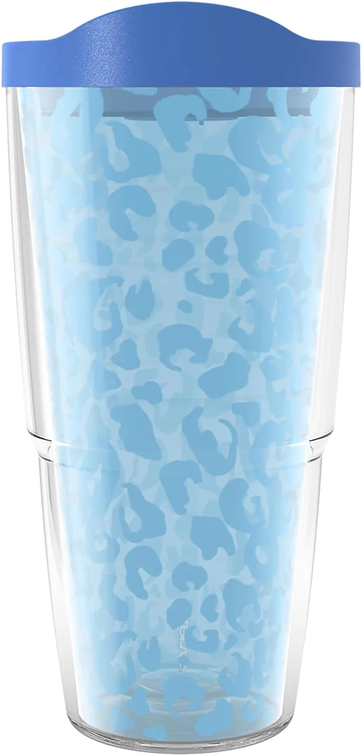 Tervis Leopard Collection Made in USA Double Walled Insulated Tumbler Travel Cup Keeps Drinks Cold & Hot, 24oz, Frost