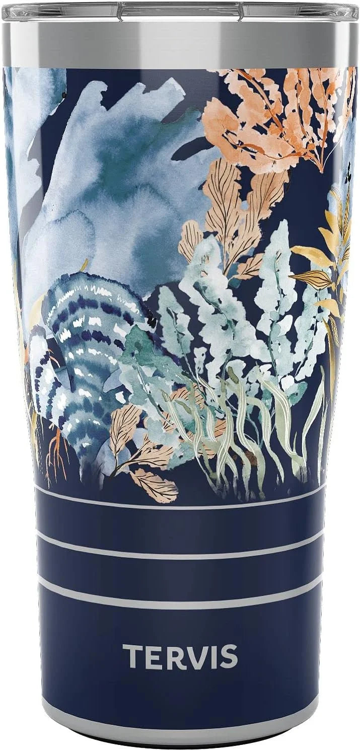 Tervis Sara Berrenson - Atlantica Collection Made in USA Double Walled Insulated Tumbler Travel Cup Keeps Drinks Cold & Hot, 24oz, Lobster