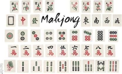 Tervis Mahjong Game Made in USA Double Walled Insulated Tumbler Travel Cup Keeps Drinks Cold & Hot, 16oz, Clear