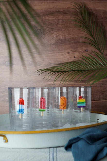 Tervis Ice Popsicle Collection Made in USA Double Walled Insulated Tumbler Cup Keeps Drinks Cold & Hot, 16oz 4pk, Assorted - No Lid
