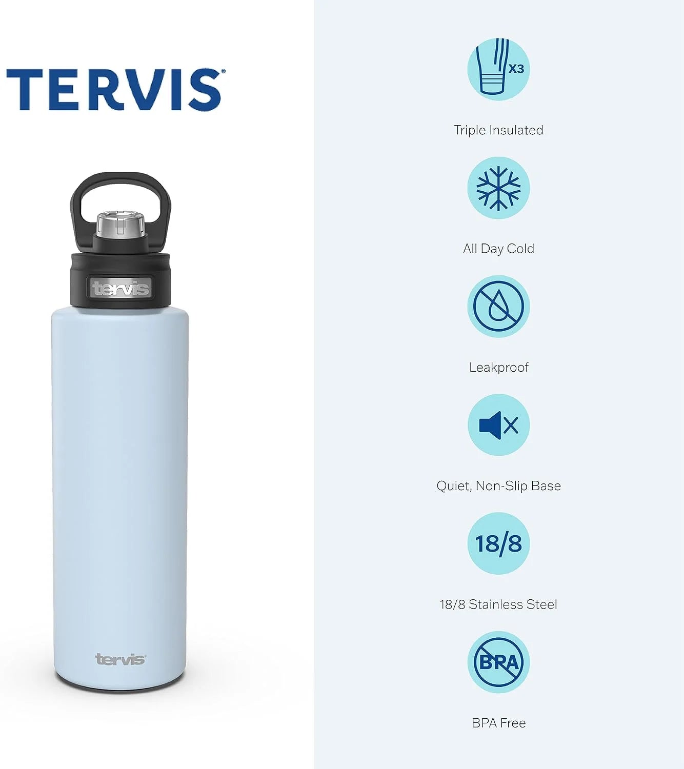 Tervis Powder Coated Stainless Steel Triple Walled Insulated Tumbler Travel Cup Keeps Drinks Cold & Hot, 30oz Legacy, Onyx Shadow