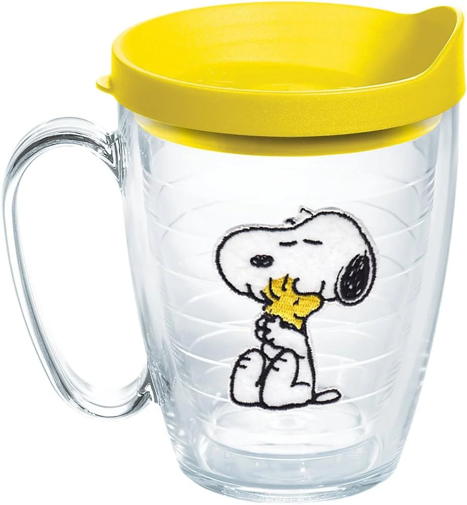 Tervis Peanuts Best Buddies Collection Snoopy Woodstock House Made in USA Double Walled Insulated Tumbler Travel Cup Keeps Drinks Cold & Hot, 10oz Wavy, Felt